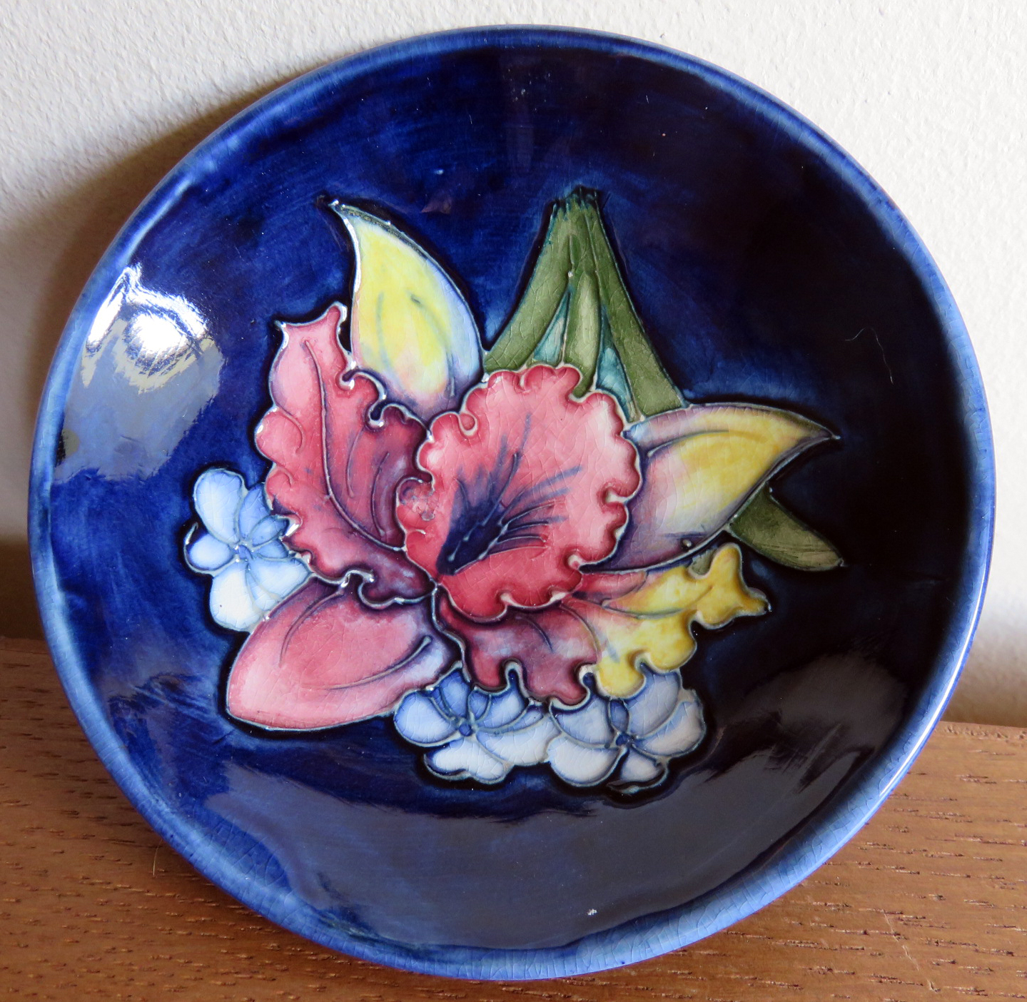 Moorcroft cobalt blue pin dish